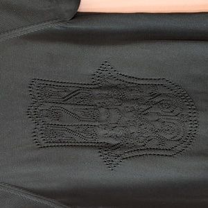 Black knit Hamsah hand nylon manoush dress RARE